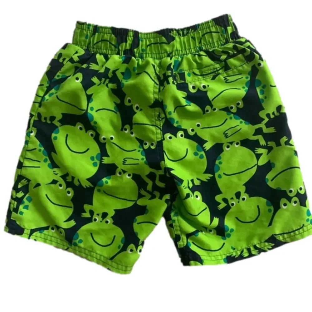 Carters Green Frog Toad Swim Shorts Toddler Size 3T